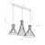SAHARA Lampa wisząca 3 Listwa 3352 TK Lighting Złoty, Czarny Złoty
