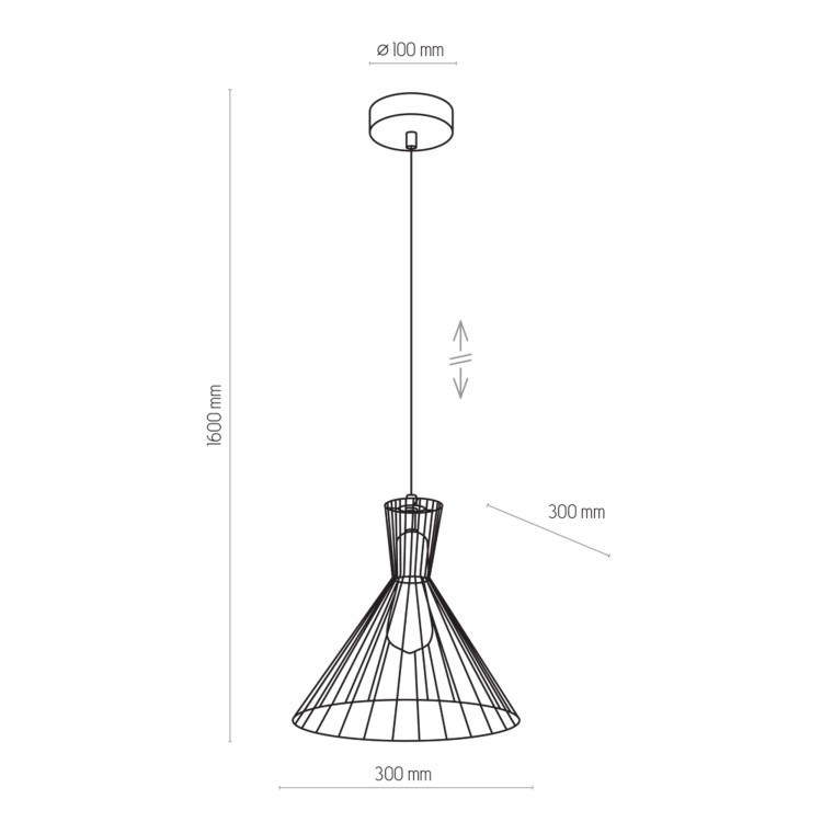 SAHARA Lampa wisząca 1 300 3350 TK Lighting Złoty, Czarny Złoty