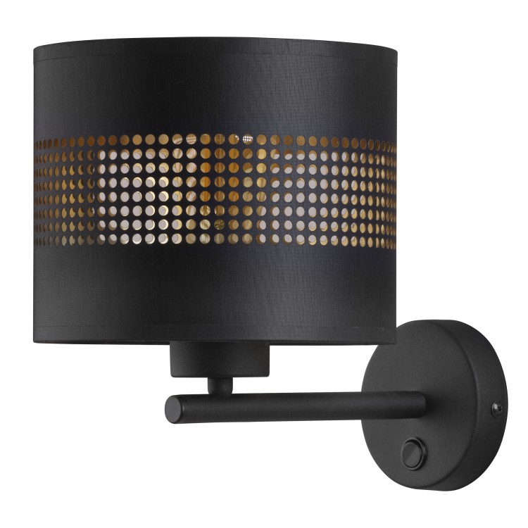 TAGO BLACK Kinkiet 1 3210 TK Lighting Czarny Złoty, Czarny