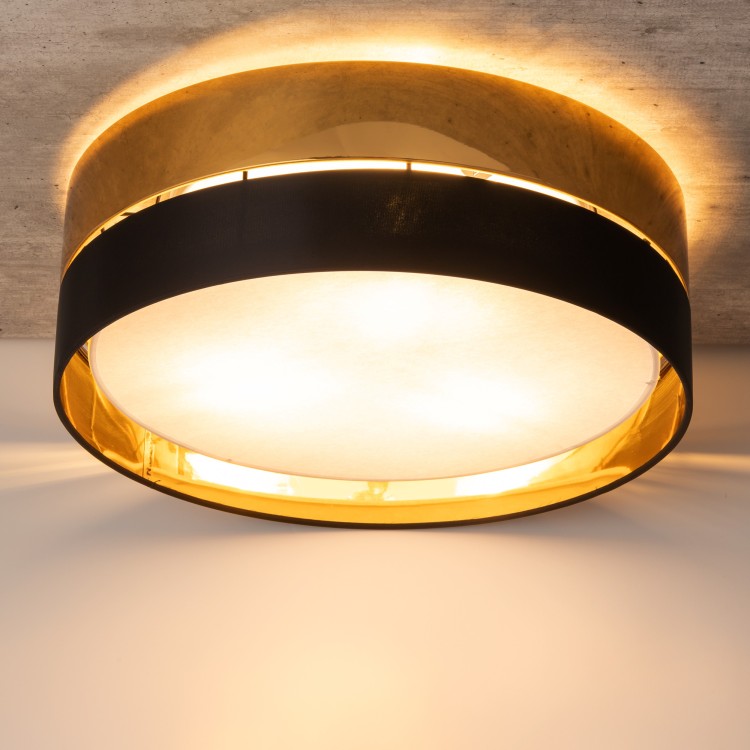 HILTON BLACK/GOLD Lampa sufitowa 4 450 4180 TK Lighting Biały Złoty, Czarny