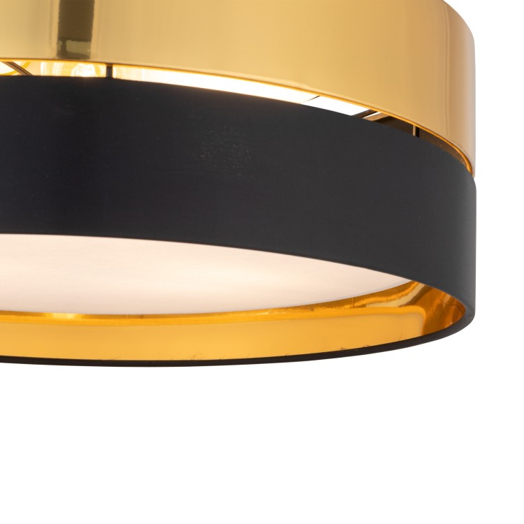 HILTON BLACK/GOLD Lampa sufitowa 4 450 4180 TK Lighting Biały Złoty, Czarny