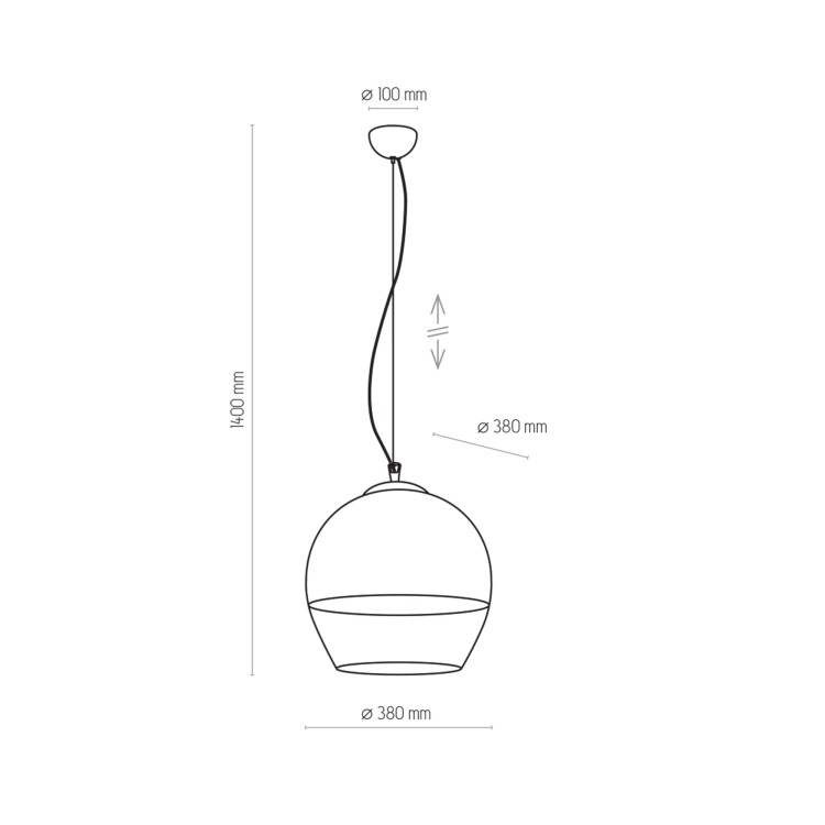 BOULETTE TRANSPARENT Lampa wisząca 1 PŁ 3343 TK Lighting  Transparentny