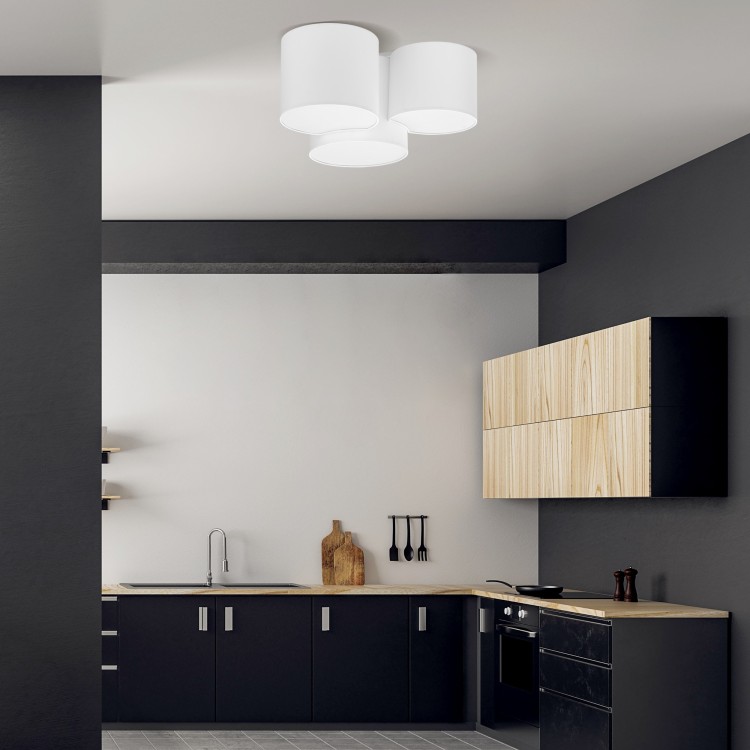 MONA WHITE Lampa sufitowa 3 PŁ 3441 TK Lighting Biały Biały