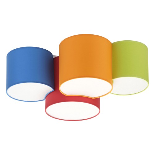 MONA KIDS Lampa sufitowa 4 PŁ 3276 TK Lighting Biały Multikolor