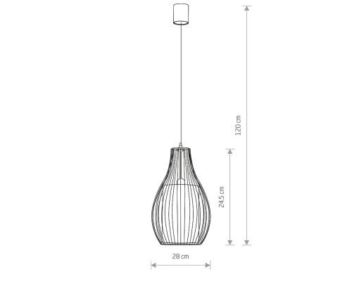 Lampa sufitowa wisząca Industrialna Loft CAMILLA BLACK 4610 NOWODVORSKI Lighting E27 oświetleniowa żyrandol nowoczesny metal tkanina do Kuchni Jadalni nad stół blat wyspę czarny czarna zwis Inspiracje Premium