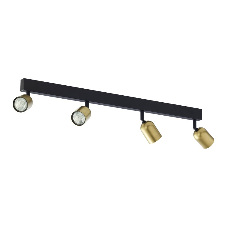 TOP BLACK/GOLD Lampa sufitowa 4 PŁ 1021 TK Lighting Złoty, Czarny Złoty
