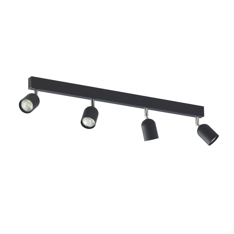 TOP BLACK Lampa sufitowa 4 PŁ 1009 TK Lighting Czarny