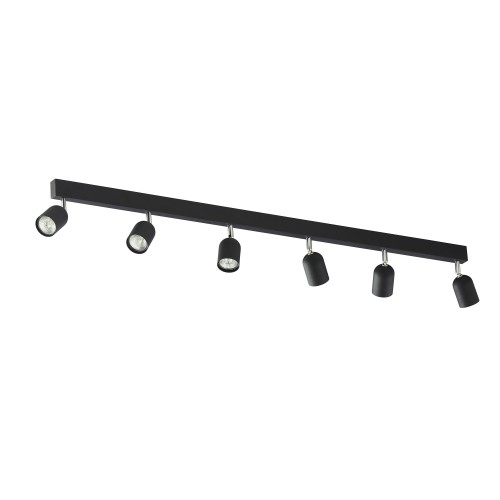 TOP BLACK Lampa sufitowa 6 1019 TK Lighting Czarny Czarny
