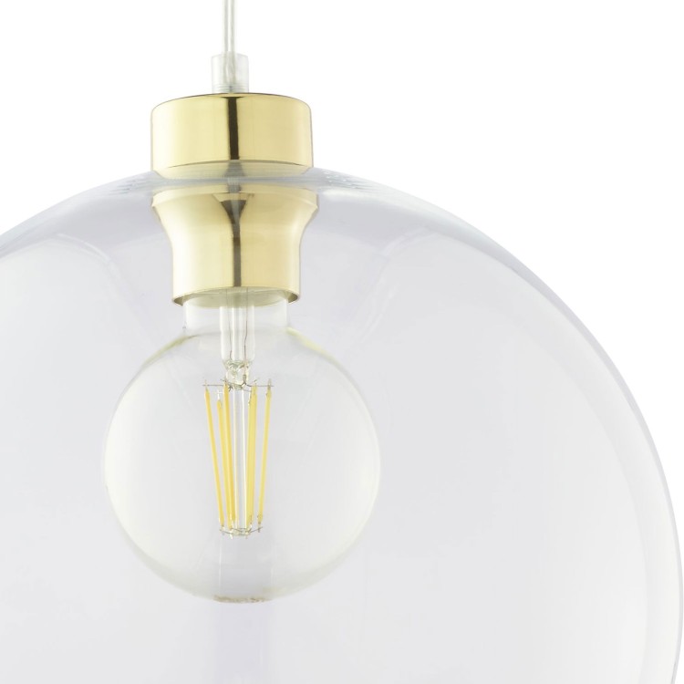 CUBUS TRANSPARENTNY Lampa wisząca 1 2742 TK Lighting Złoty Transparentny