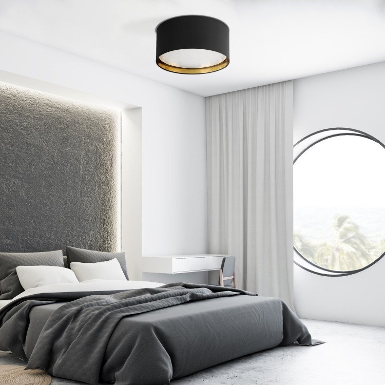 BILBAO BLACK/GOLD Lampa sufitowa 4 450 3376 TK Lighting Biały Złoty, Czarny, Biały