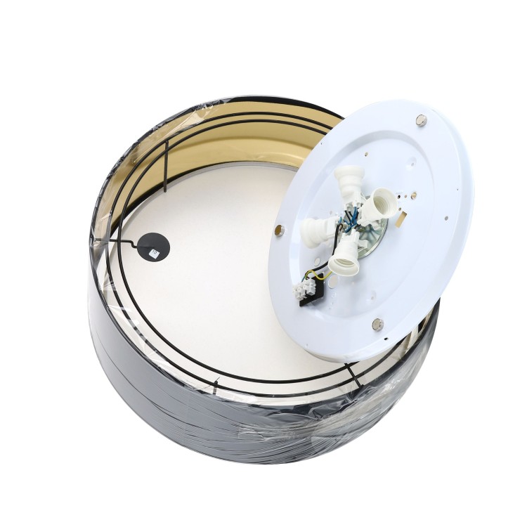 BILBAO BLACK/GOLD Lampa sufitowa 4 450 3376 TK Lighting Biały Złoty, Czarny, Biały