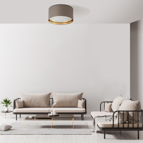 BILBAO BEIGE/GOLD Lampa sufitowa 4 450 4404 TK Lighting Biały Złoty, Beżowy, Biały