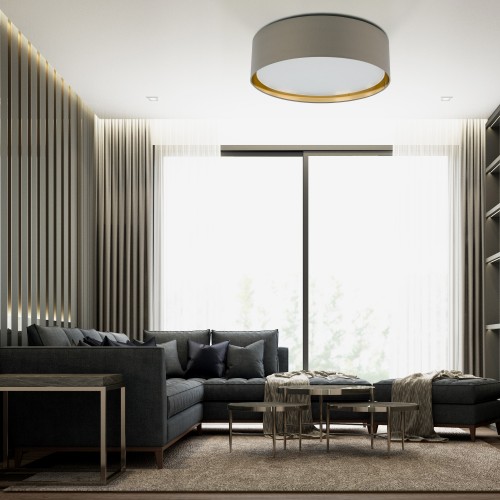BILBAO BEIGE/GOLD Lampa sufitowa 4 600 4399 TK Lighting Biały Złoty, Beżowy, Biały