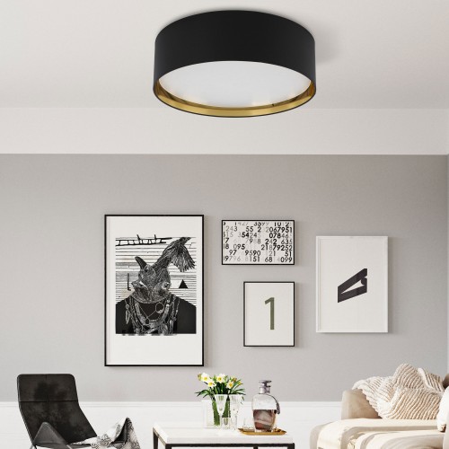 BILBAO BLACK/GOLD Lampa sufitowa 4 600 3432 TK Lighting Biały Złoty, Czarny, Biały