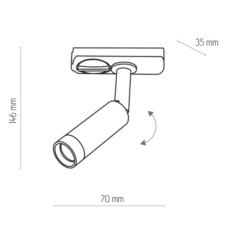TRACER LED CZARNO/ZŁOTY 3384 TK Lighting Złoty, Czarny Złoty