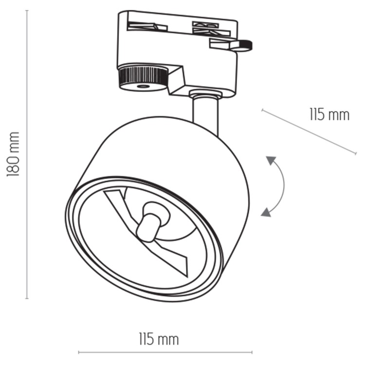 TRACER ALTEA BLACK 1 GU10 ES111 4494 TK Lighting Czarny Czarny