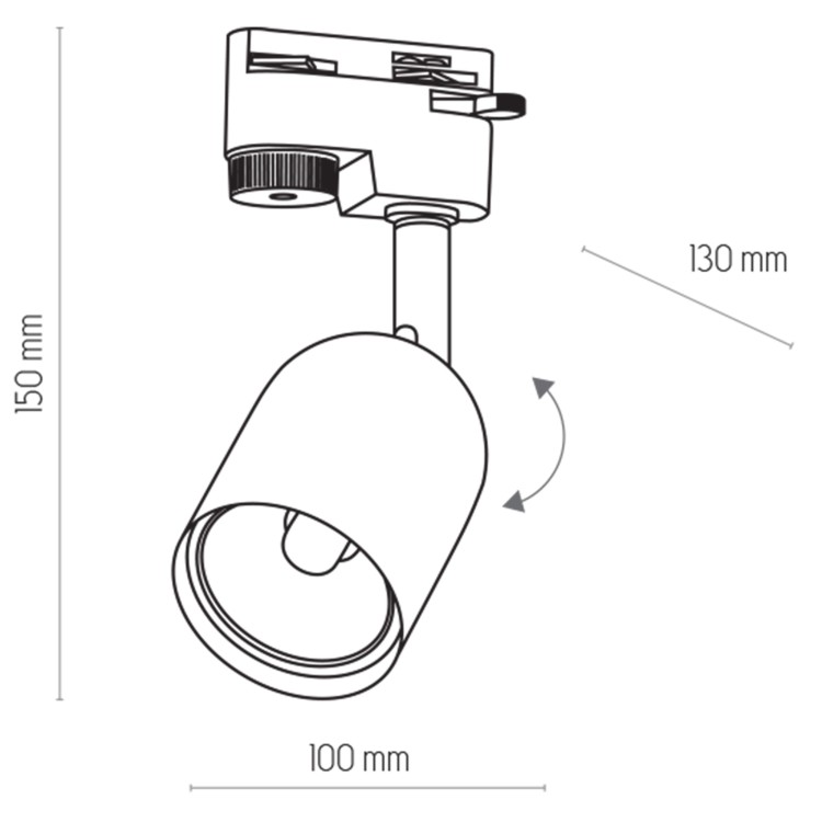 TRACER BLACK 1 PŁ GU10 4498 TK Lighting
