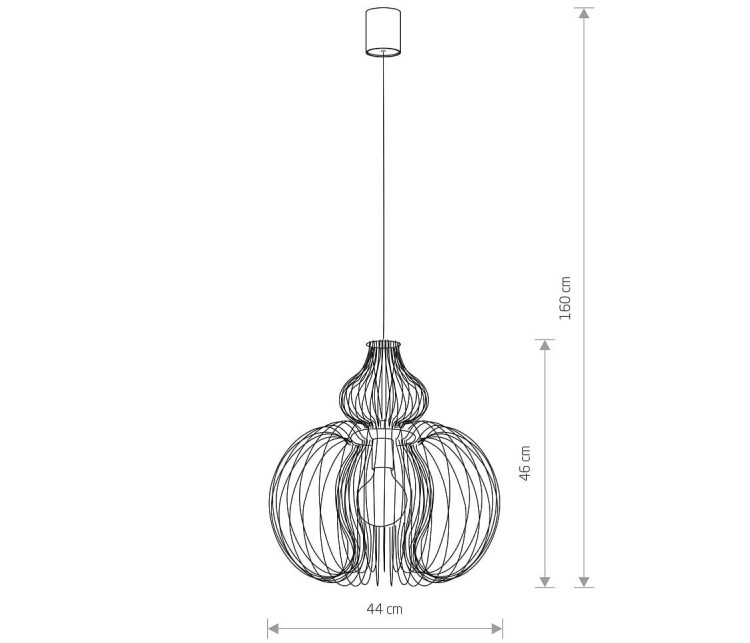 Lampa sufitowa wisząca Industrialna Loft MEKNES WHITE 5297 NOWODVORSKI Lighting E27 oświetleniowa druciana żyrandol nowoczesny metal do Kuchni Jadalni nad stół blat wyspę biały biała zwis Inspiracje Premium