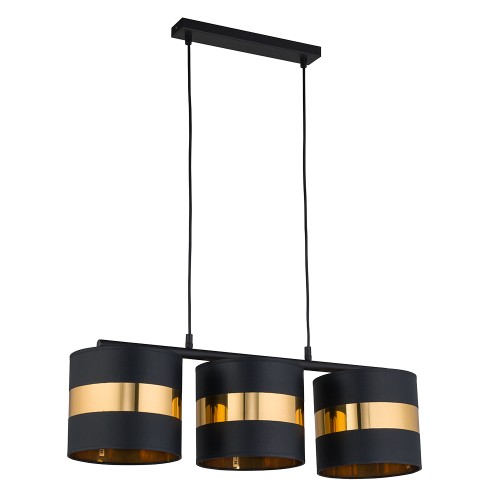PARIS Lampa wisząca 3 4380 TK Lighting Czarny Złoty, Czarny