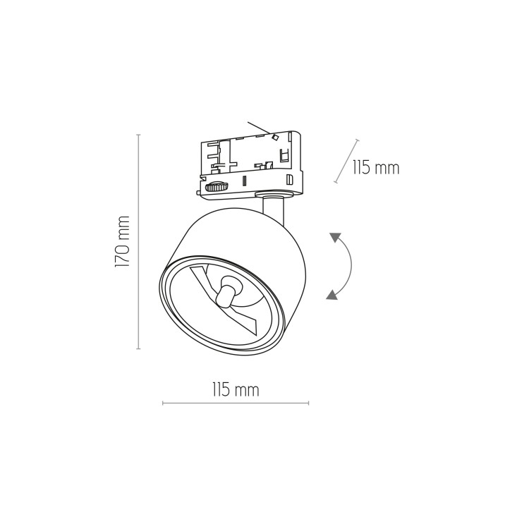 TRACER Trójobwodowy ALTEA WHITE 1 GU10 ES111 6054 TK Lighting Biały Biały