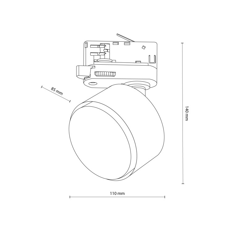 TRACER Trójobwodowy BLACK GX53 6061 TK Lighting Czarny