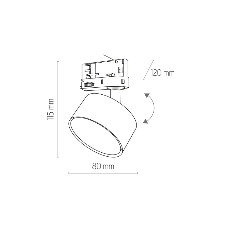 TRACER Trójobwodowy GRAPHITE 1 GX53 6062 TK Lighting Czarny Czarny