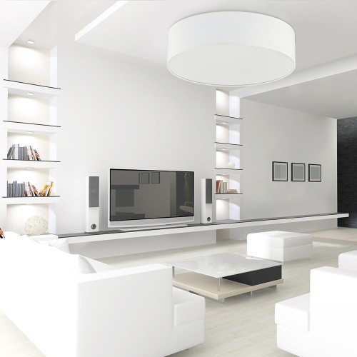 RONDO WHITE Lampa sufitowa 1 300 3330 TK Lighting Biały Biały
