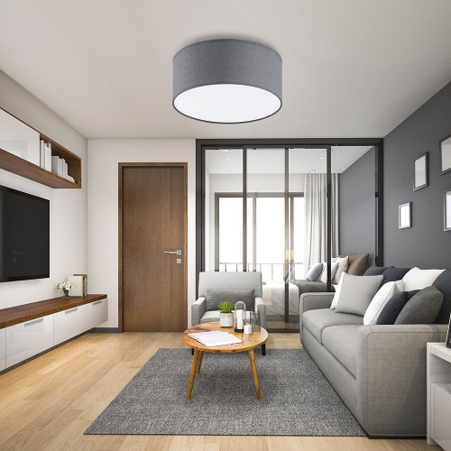 RONDO GRAY Lampa sufitowa 4 500 3333 TK Lighting Biały Szary, Biały