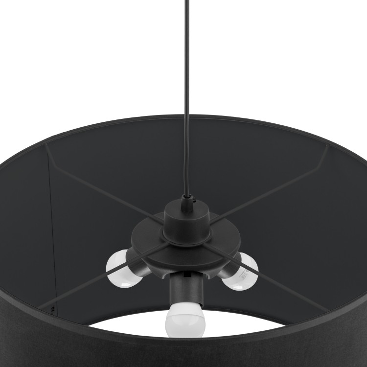 RONDO BLACK Lampa wisząca 3 3465 TK Lighting Czarny Czarny, Biały
