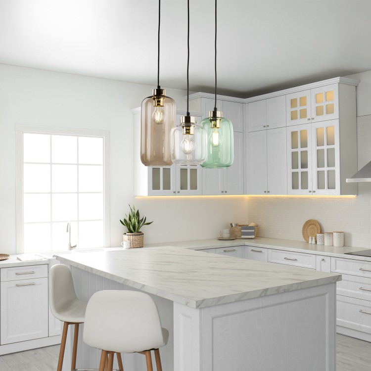 MARCO GREEN Lampa wisząca 3  Koło 3325 TK Lighting Złoty, Czarny Transparentny, Zielony, Brązowy