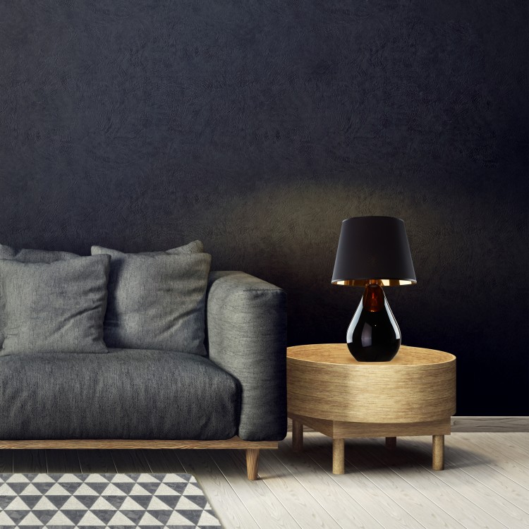LACRIMA BLACK/GOLD Lampka nocna 1 5454 TK Lighting Czarny Złoty, Czarny