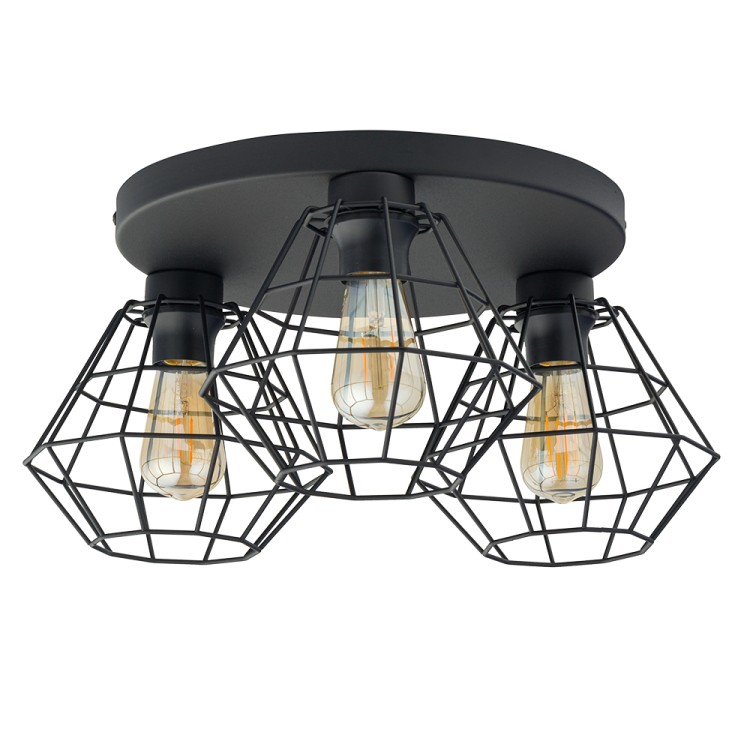 DIAMOND NEW BLACK Lampa sufitowa 3 6205 TK Lighting Czarny Czarny