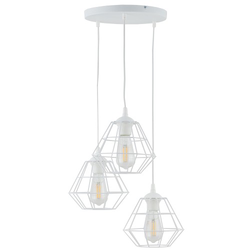 DIAMOND NEW WHITE Lampa wisząca 3 6213 TK Lighting Biały Biały