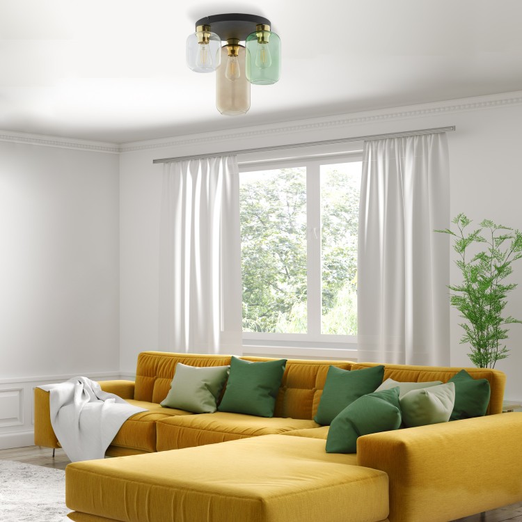 MARCO GREEN Lampa sufitowa 3 3318 TK Lighting Złoty, Czarny Transparentny, Zielony, Brązowy