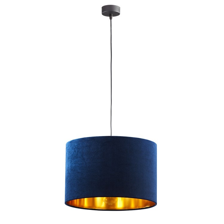 TERCINO BLUE Lampa wisząca 1 380 6172 TK Lighting Czarny Złoty, Granatowy