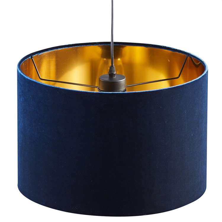 TERCINO BLUE Lampa wisząca 1 380 6172 TK Lighting Czarny Złoty, Granatowy