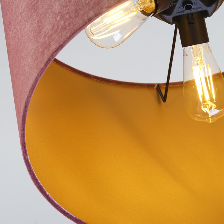 TERCINO PINK Lampa wisząca 3 500 6164 TK Lighting Czarny Złoty, Różowy