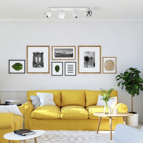 ALTEA WHITE Lampa sufitowa 4 + Żarówki 6516 TK Lighting Biały Biały