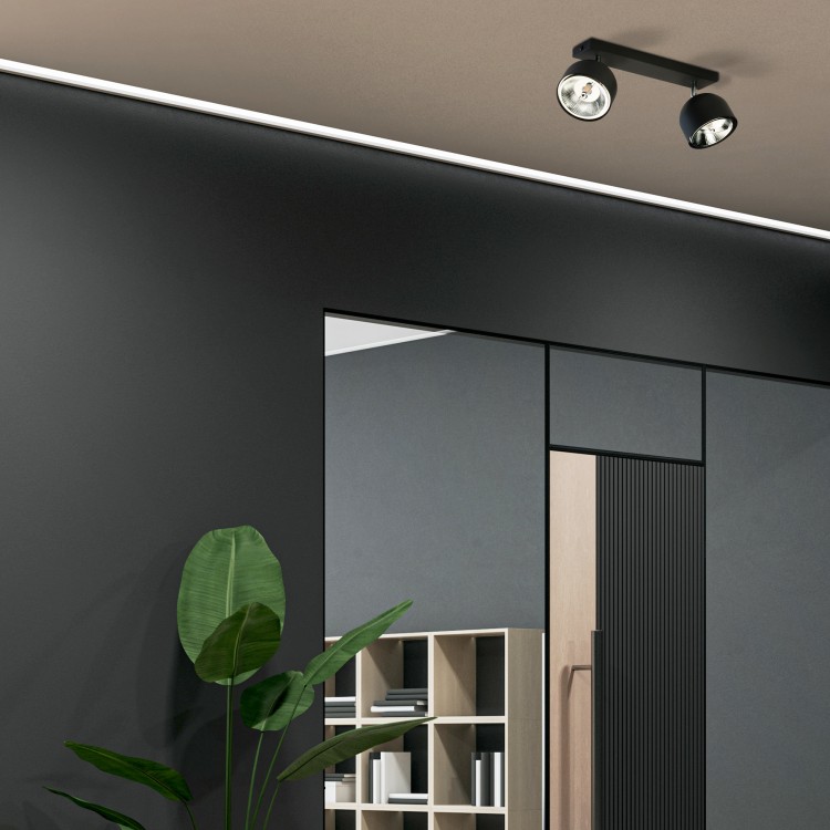 ALTEA BLACK Lampa sufitowa 2 + Żarówki 6518 TK Lighting Czarny Czarny