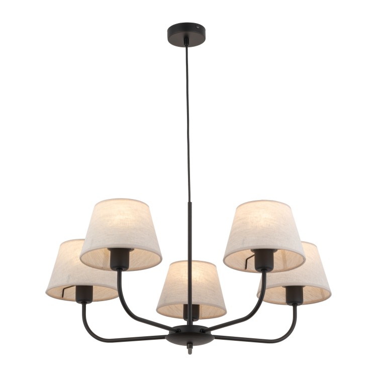 CHICAGO LINEN Lampa wisząca 5 3989 TK Lighting Czarny Len