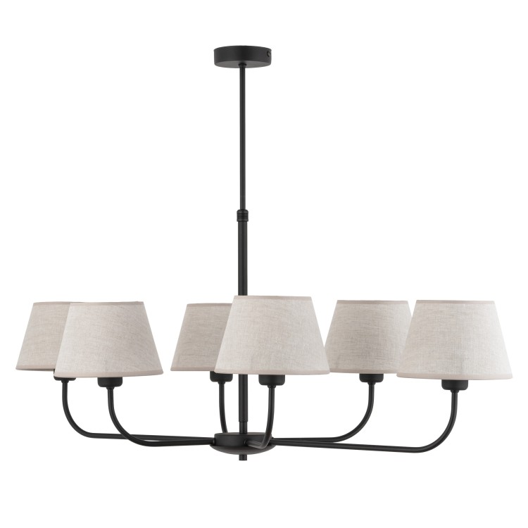 CHICAGO LINEN Lampa sufitowa 6 3999 TK Lighting Czarny Len