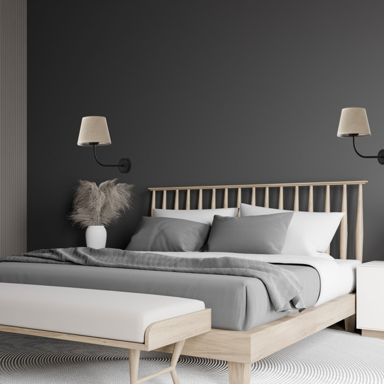 CHICAGO LINEN Kinkiet 1 4186 TK Lighting Czarny Len