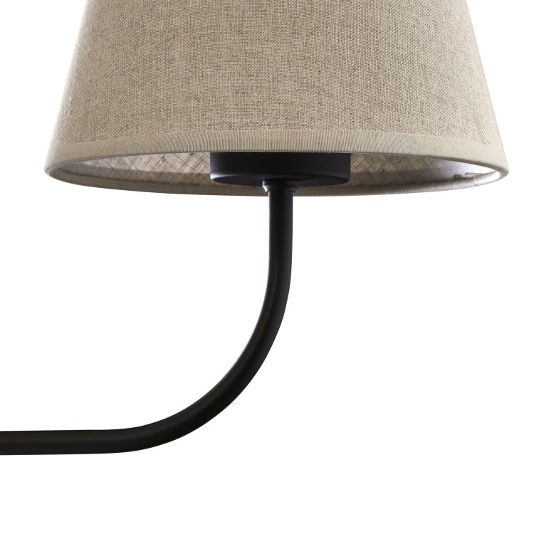 CHICAGO LINEN Kinkiet 1 4186 TK Lighting Czarny Len
