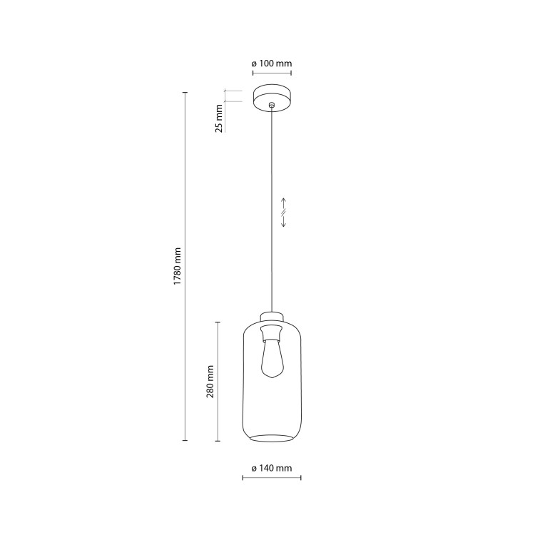 MARCO Lampa wisząca 1 3314 TK Lighting Złoty, Czarny Brązowy