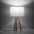 TOKYO WHITE Lampka nocna 1 SOSNA POSTARZANA 5290 TK Lighting Sosna, Czarny Biały