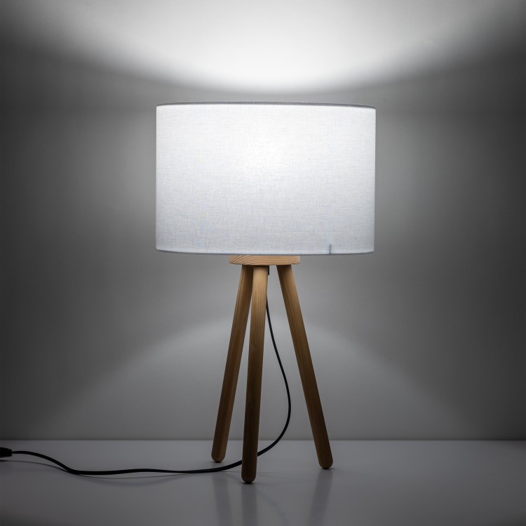TOKYO WHITE Lampka nocna 1 SOSNA POSTARZANA 5290 TK Lighting Sosna, Czarny Biały