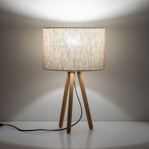 TOKYO NATURE Lampka nocna 1 SOSNA POSTARZANA 5291 TK Lighting Sosna, Czarny Len