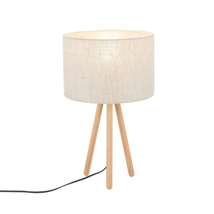 TOKYO NATURE Lampka nocna 1 SOSNA POSTARZANA 5291 TK Lighting Sosna, Czarny Len