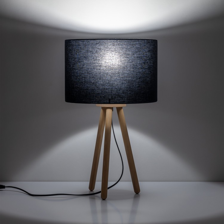 TOKYO BLACK Lampka nocna 1 SOSNA POSTARZANA 5293 TK Lighting Sosna, Czarny Czarny