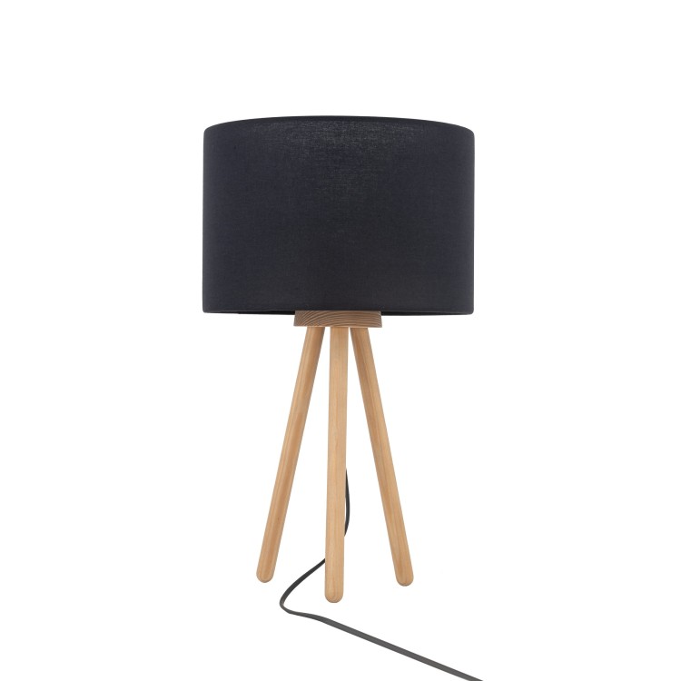 TOKYO BLACK Lampka nocna 1 SOSNA POSTARZANA 5293 TK Lighting Sosna, Czarny Czarny